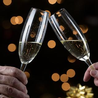 Choice of champagne or sparkling wine for new year's table