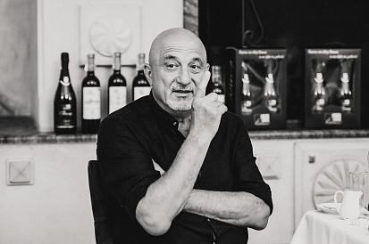 A man behind the wine